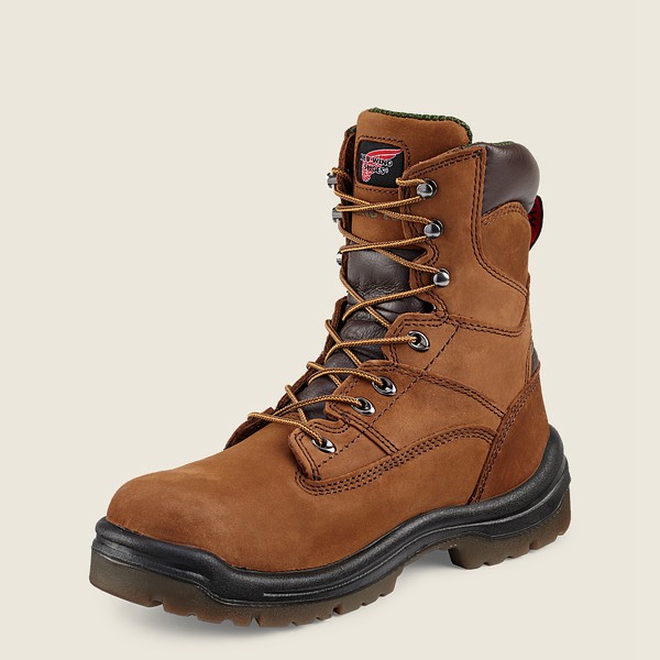 Work Støvler Herre - Red Wing King Toe® - 8-Inch Waterproof Soft Toe - Brune - TVDBLZ-870